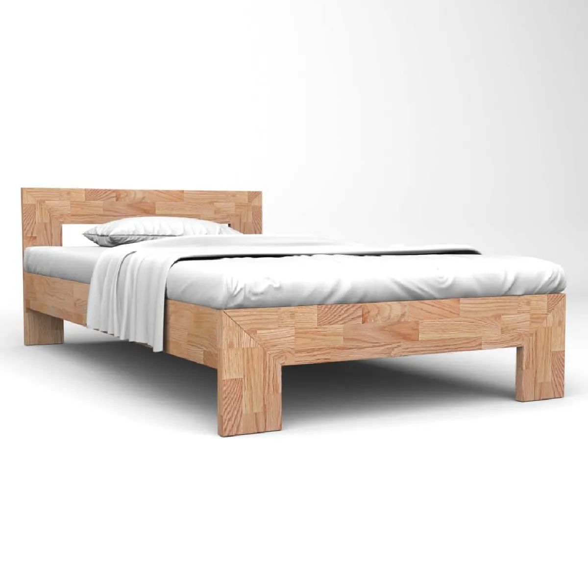 vidaXL Cadre de lit sans matelas bois de chêne massif 160x200 cm