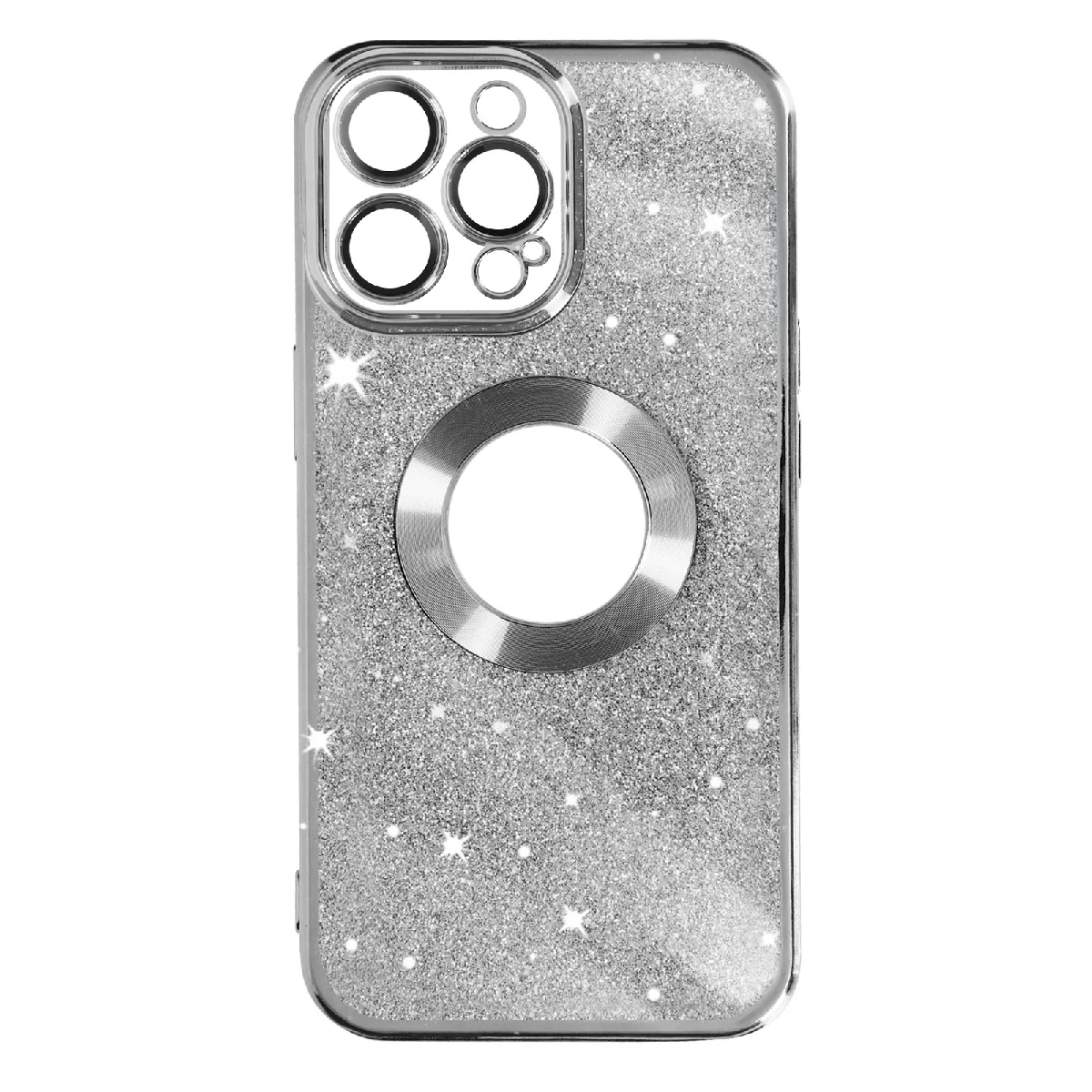 Coque iPhone 14 Pro Paillette Argent