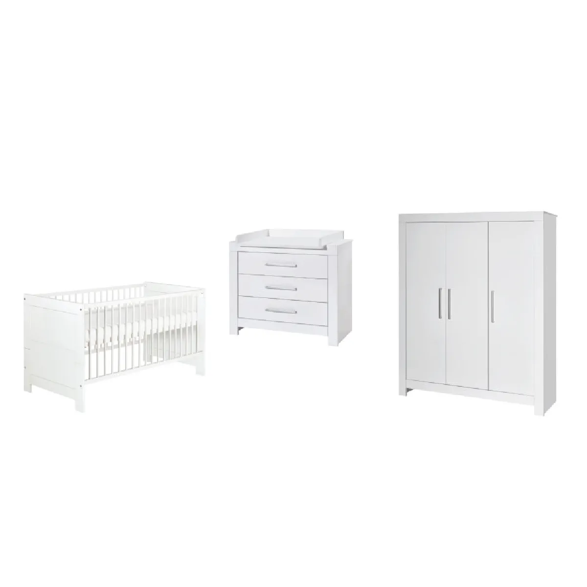 Chambre d'enfant Nordic White, armoire 3 portes