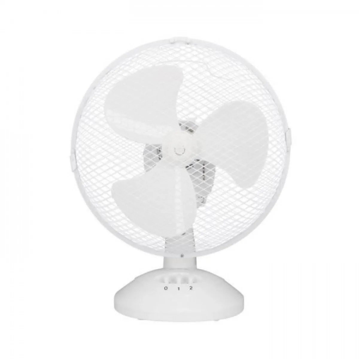 Ventilateur de table OCEANIC - 30W - Diametre 23 cm - 2 vitesses - Oscillant - Blanc