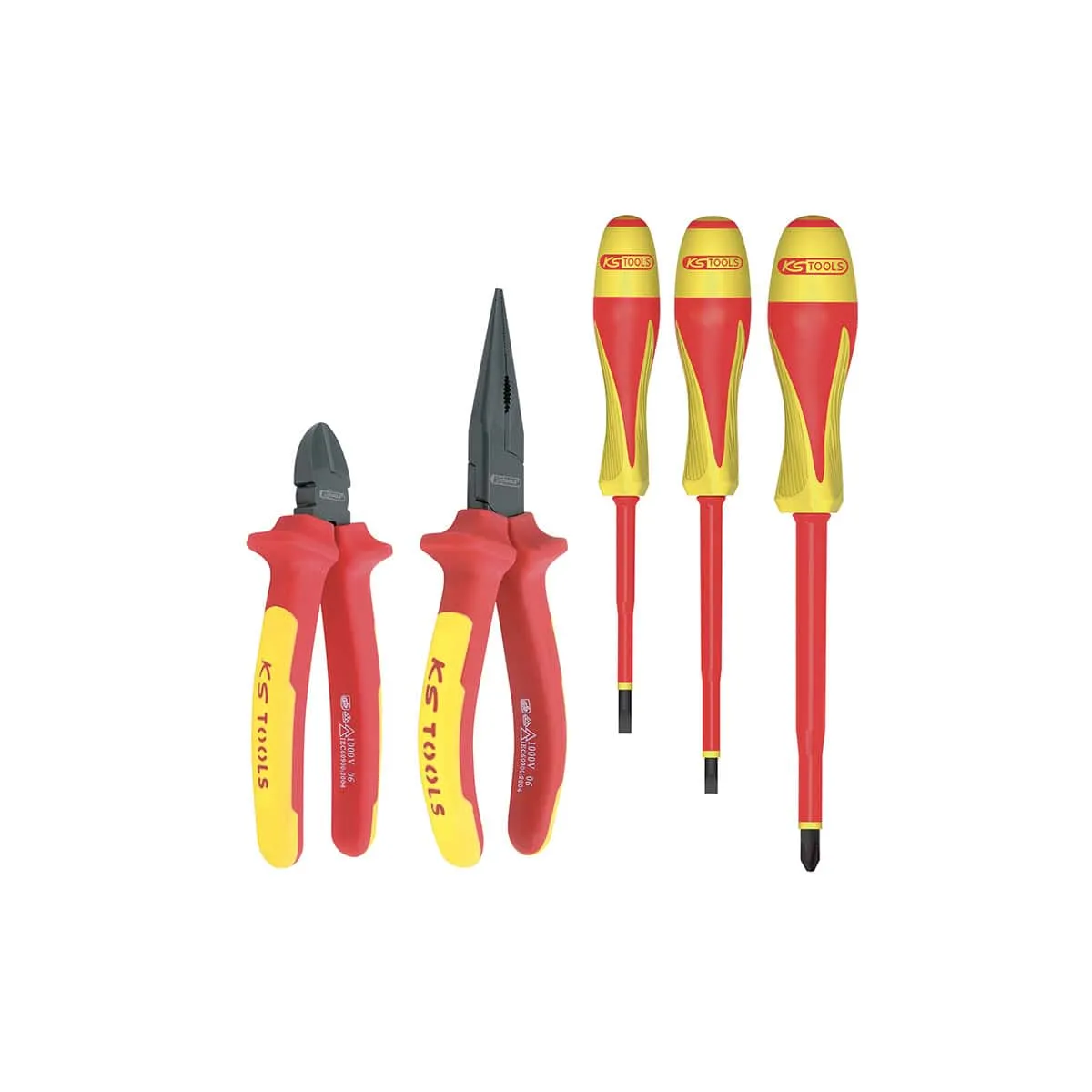 Jeu de pinces et tournevis isolés KS TOOLS Ergotorque Ultimate - 5 pcs - 117.1106