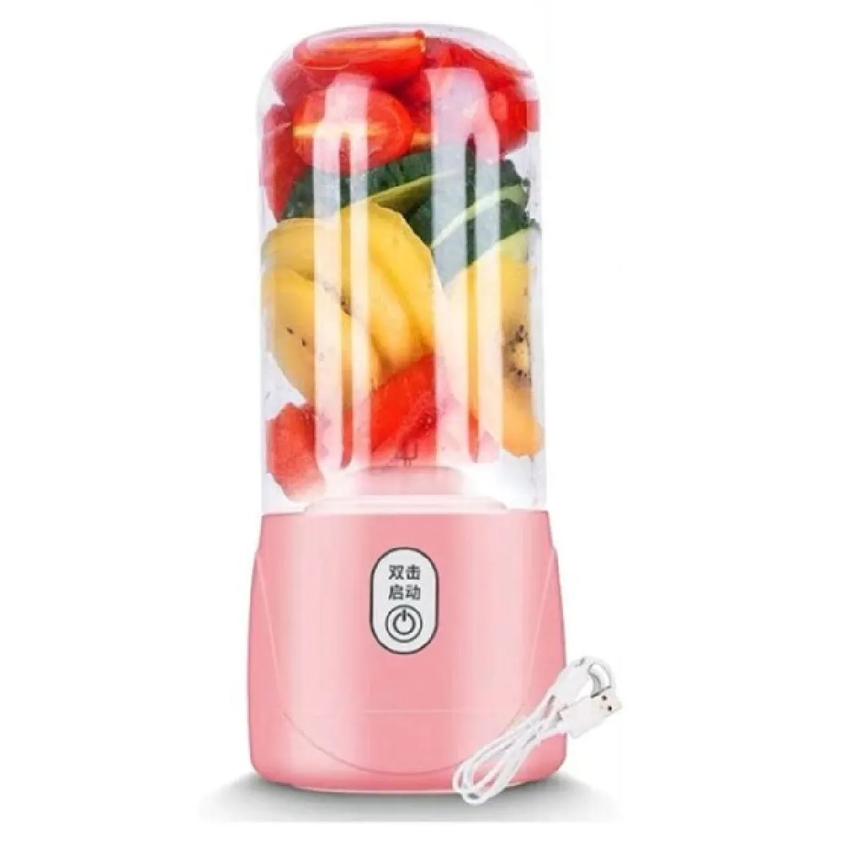 Mini presse-agrumes portable orange mixeur électrique USB mixeur de smoothie de fruits pour machine extracteur de jus personnel   presse-agrumes (rose)