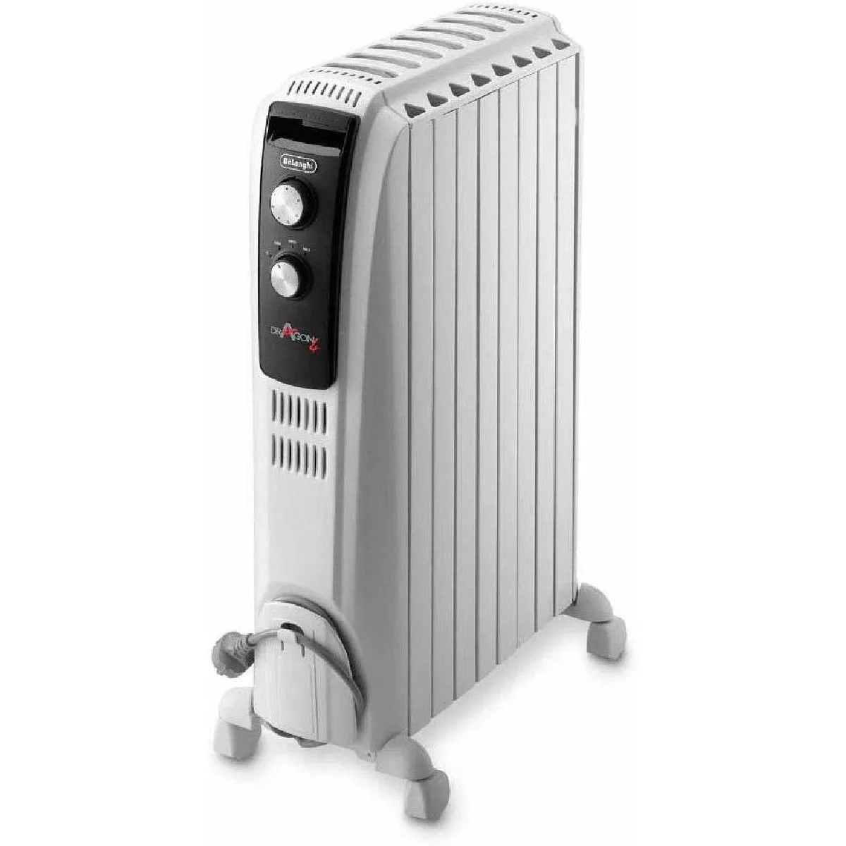 radiateur bain d'huile avec thermostat réglable 2000 W Blanc