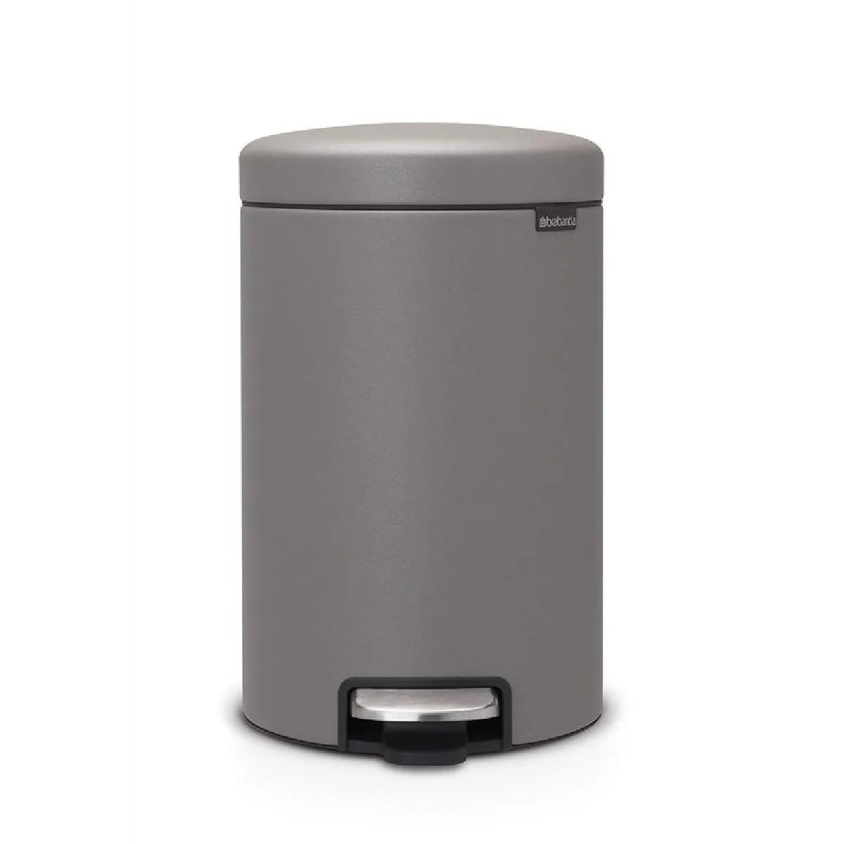 Brabantia - 119149 - Poubelle à pédale newIcon, 12L, Mineral Concrete Grey