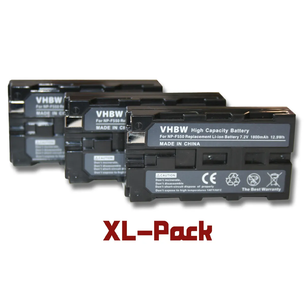 Set de 3 batteries1800mAh pour caméscope SONY DSC-D (Cyber-shot Point & Shoot)DSC-D700, DSC-D770, DSRDSR-200, DSR-300, DSR-PD100A