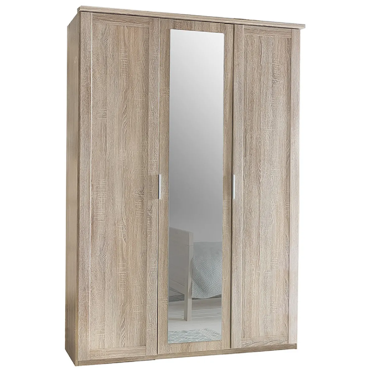 Armoire de rangement pour enfant en panneaux de particules, imitation chêne - Dim : 135 x 210 x 58 cm