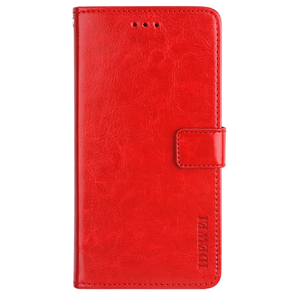 Etui en PU IDEWEI texture crazy horse, fermeture magnétique avec support pour votre iPhone 14 Pro Max - rouge