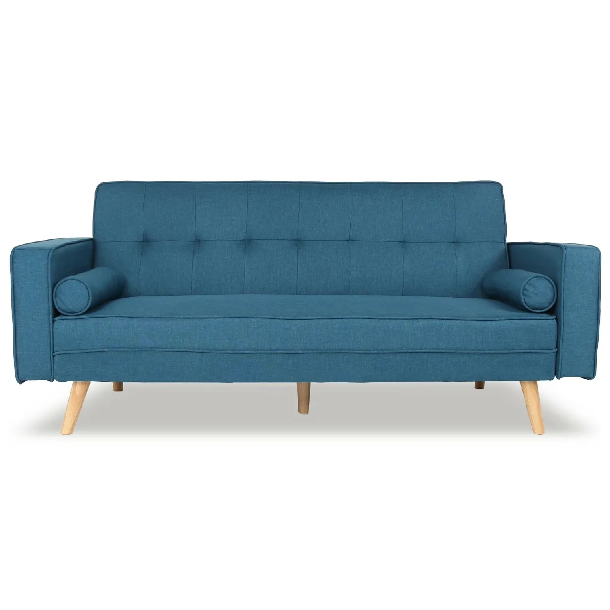 Canapé convertible scandinave Tao Tissu Bleu Canard