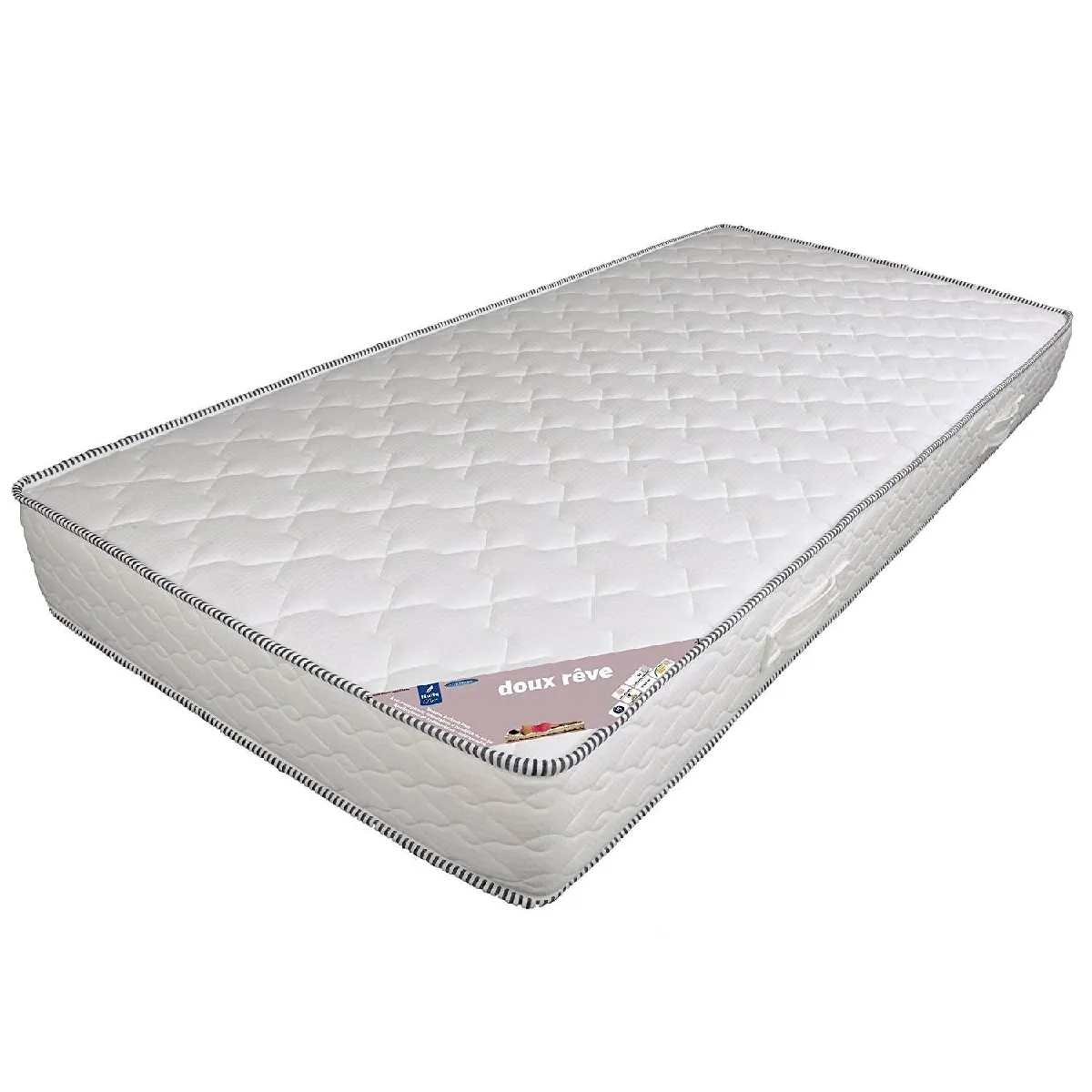 Matelas + Alèse 140x190 x 18,5 cm - Très Soutien Ferme - Mousse 30 Kg/m3 HD Haute Résilience - hypoallergénique