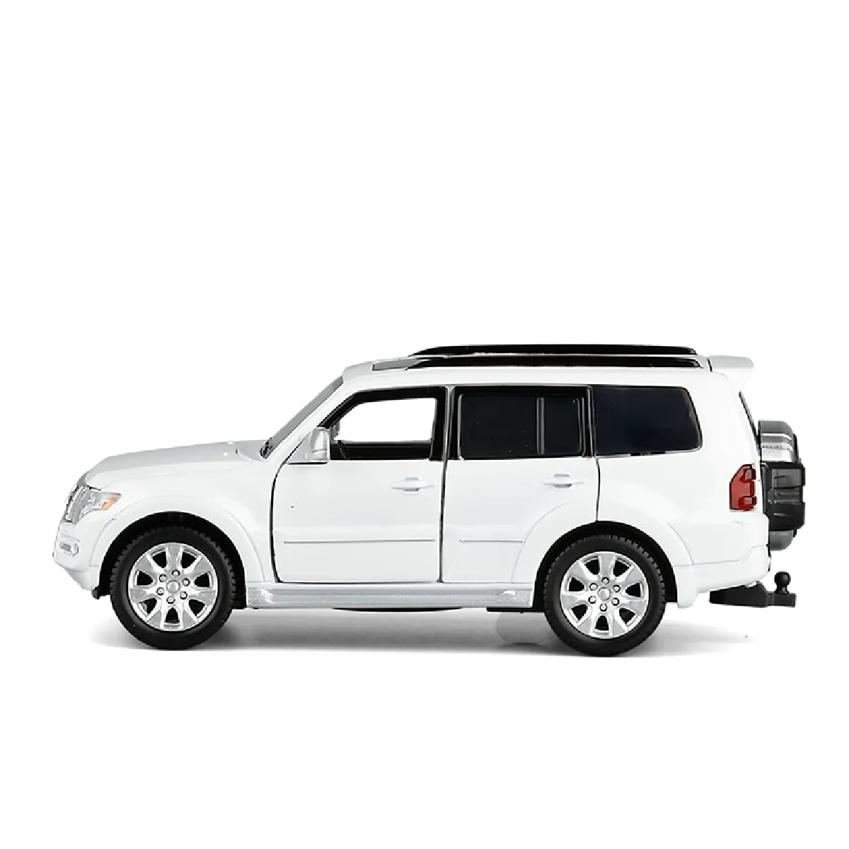 1: 32 Pajero Y97 alliage métallique moulée sous pression modèle miniature et modèle acoustique et lumineux cadeau jouet véhicule tout-terrain pour enfants(blanche)