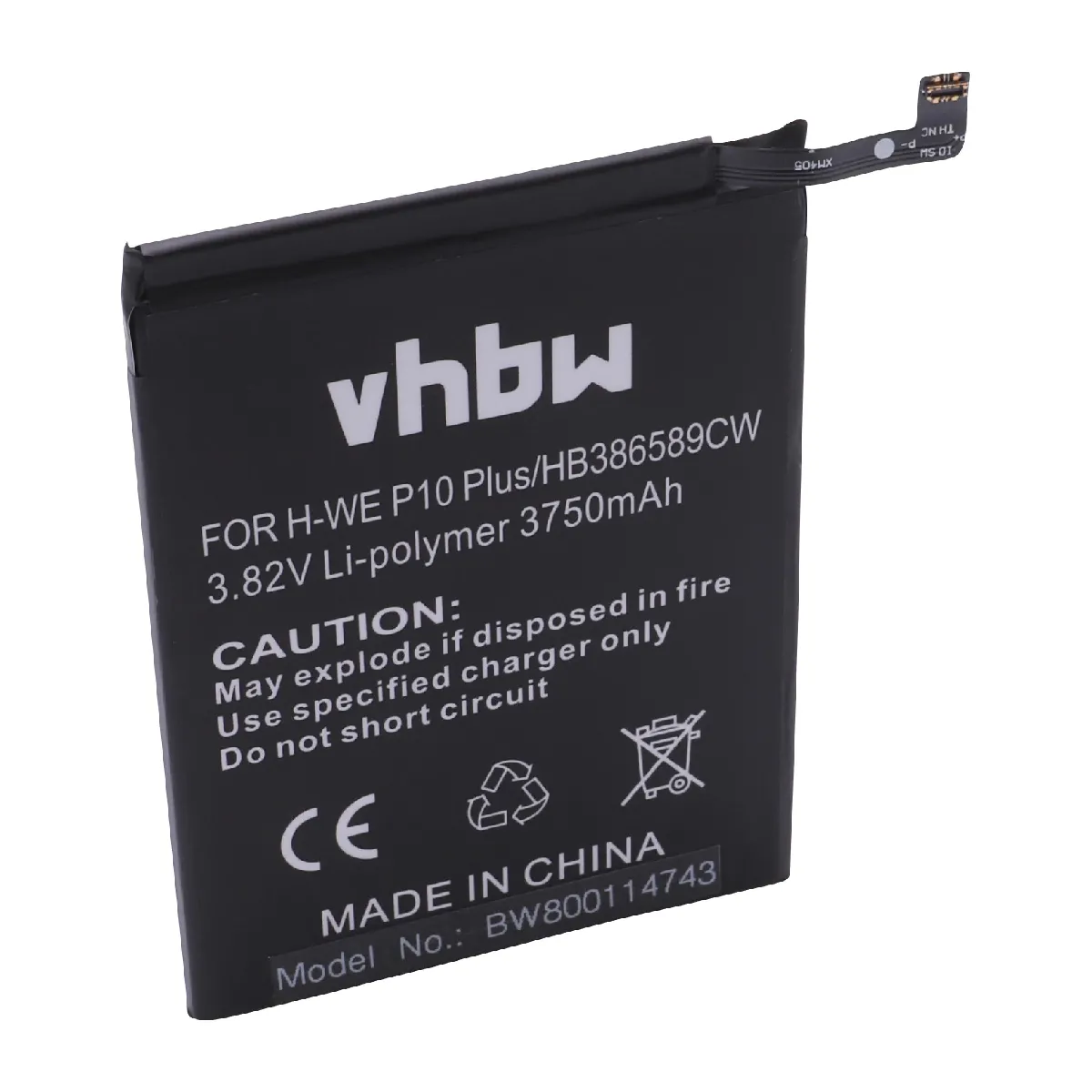 vhbw batterie compatible avec Huawei P10 Plus, P10 Plus Premium Edition smartphone (3750mAh, 3,82V, Li-polymère)