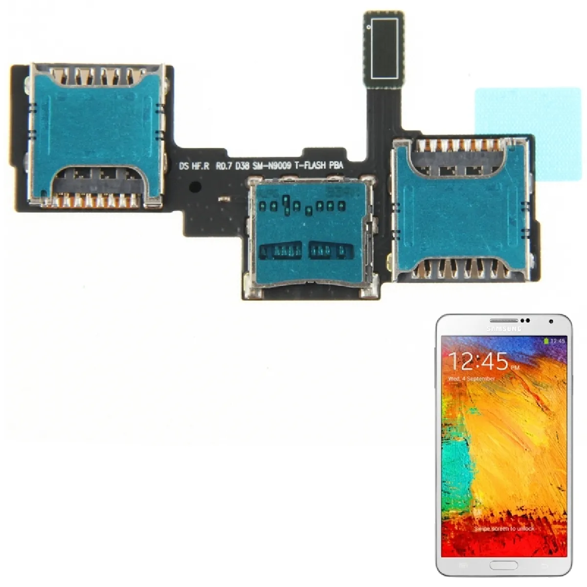 Tiroir de Carte SIM pour Samsung Galaxy Note III / N9002 / N9009 Câble de haute qualité de de prise de SIM