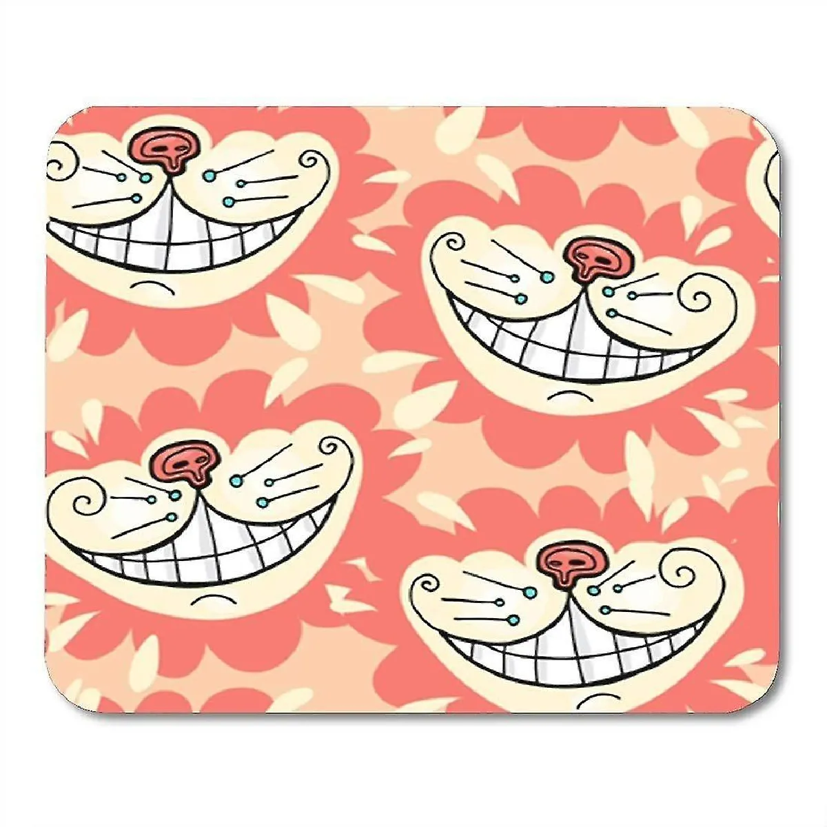 (220x180x3) Yanteng Mouse Pads Gaming Mouse Pad Vector Modèle sans couture avec le sourire d'un Cheshire