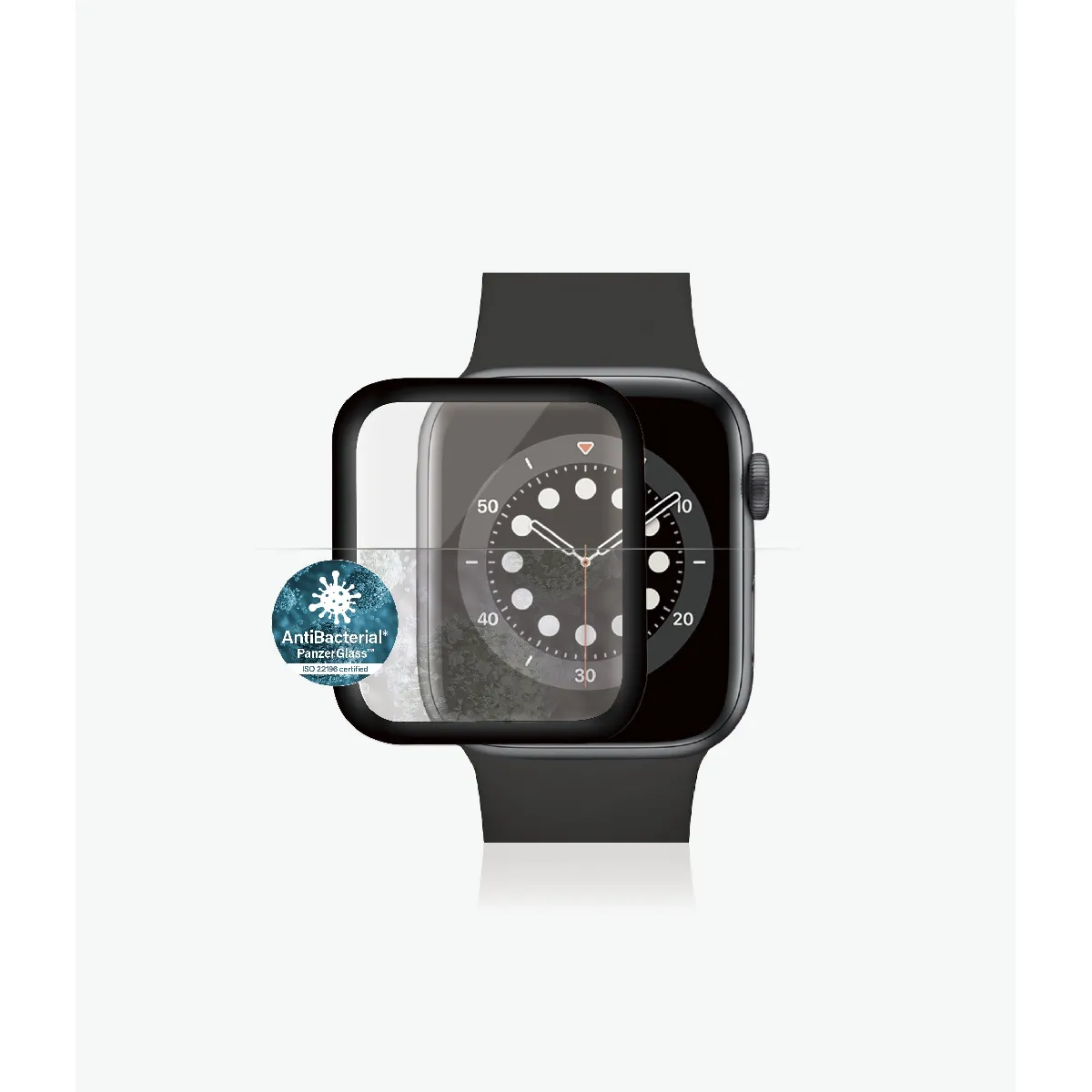 PANZERGLASS - PanzerGlass Apple Watch séries 4/5/6/SE, Black (44 mm) AB