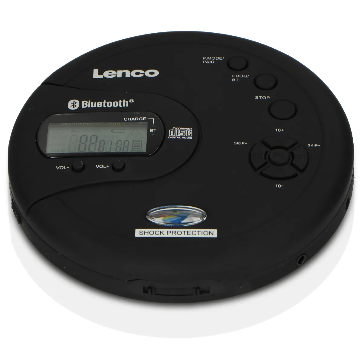 Lecteur CD/MP3 Bluetooth® portable avec protection antichoc CD-300BK Noir