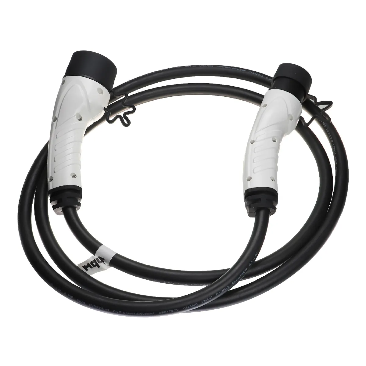 vhbw Câble de recharge type 2 vers type 2 compatible avec Volkswagen ID.3, ID.4, ID.5 voiture électrique - 1 phase, 32 A, 7 kW, 3 m