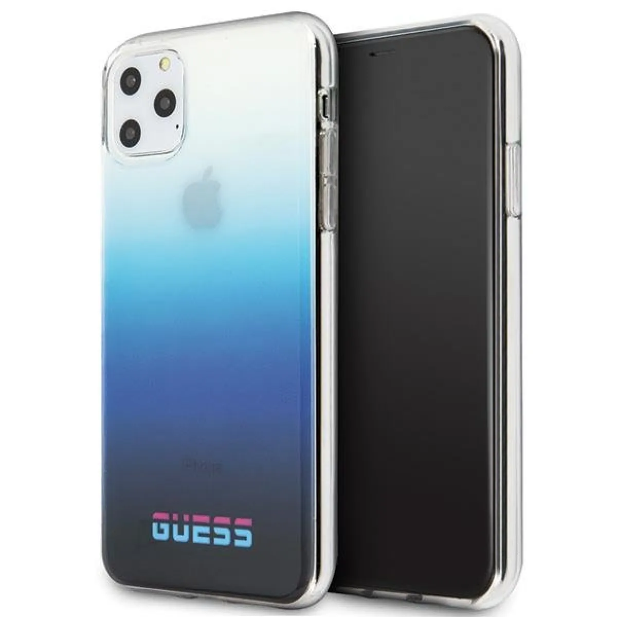 guess guhcn65dgcsur iphone 11 pro max niebieski/gradient blue hard coque california