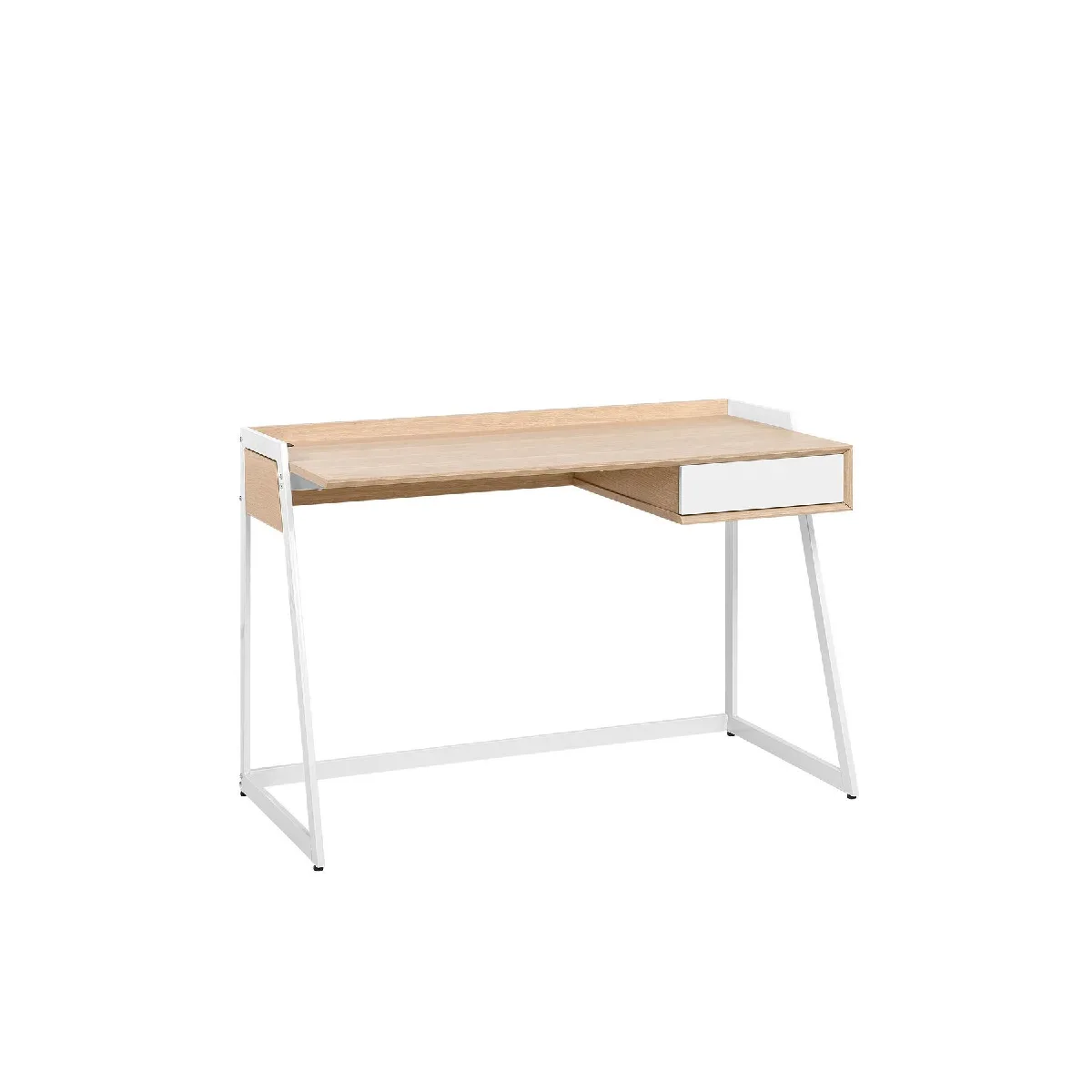 Bureau blanc/bois 120 x 60 cm QUITO