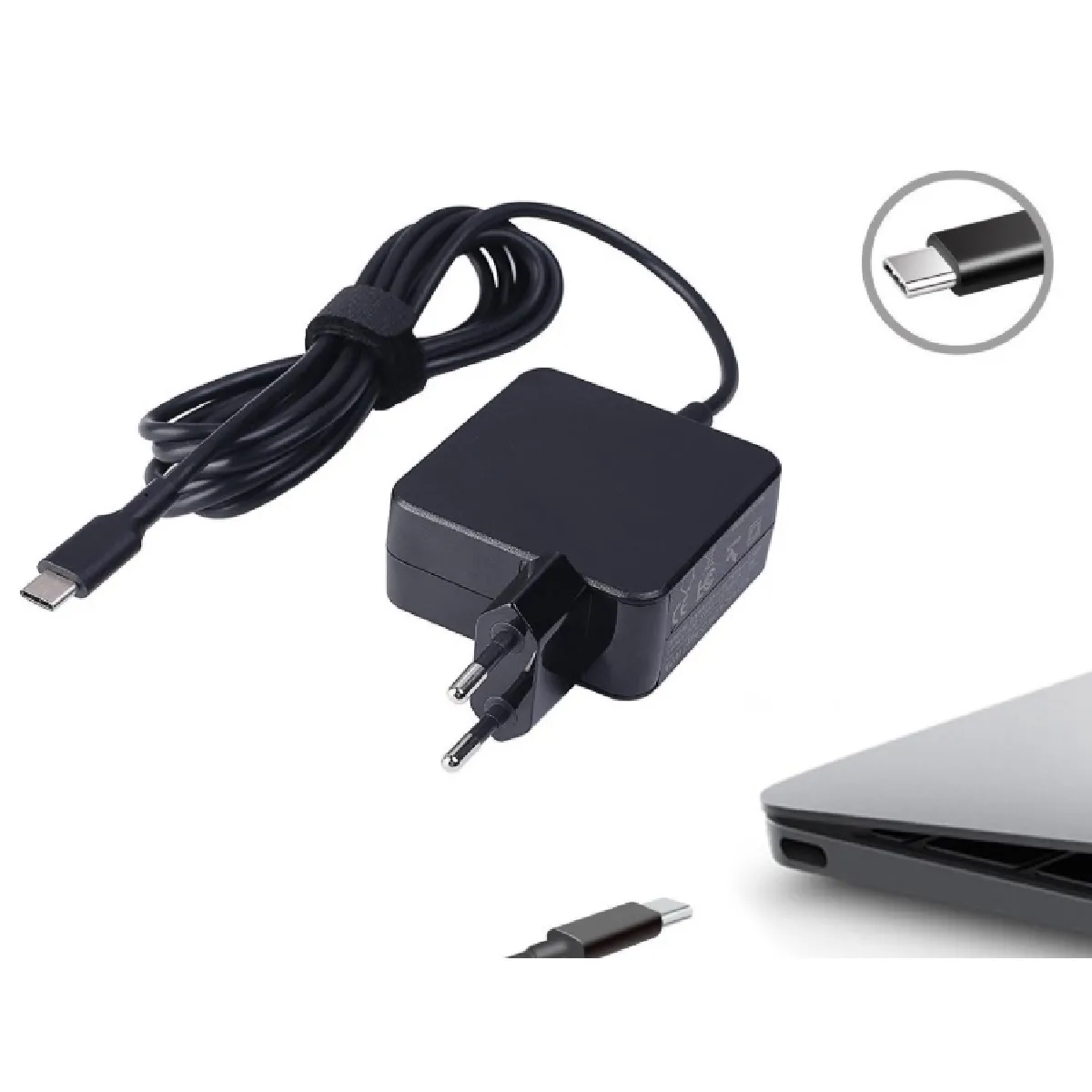 Chargeur Alimentation 65w pour PC Portable HP EliteBook x360 1030 G3 Connecteur USB C Type-C