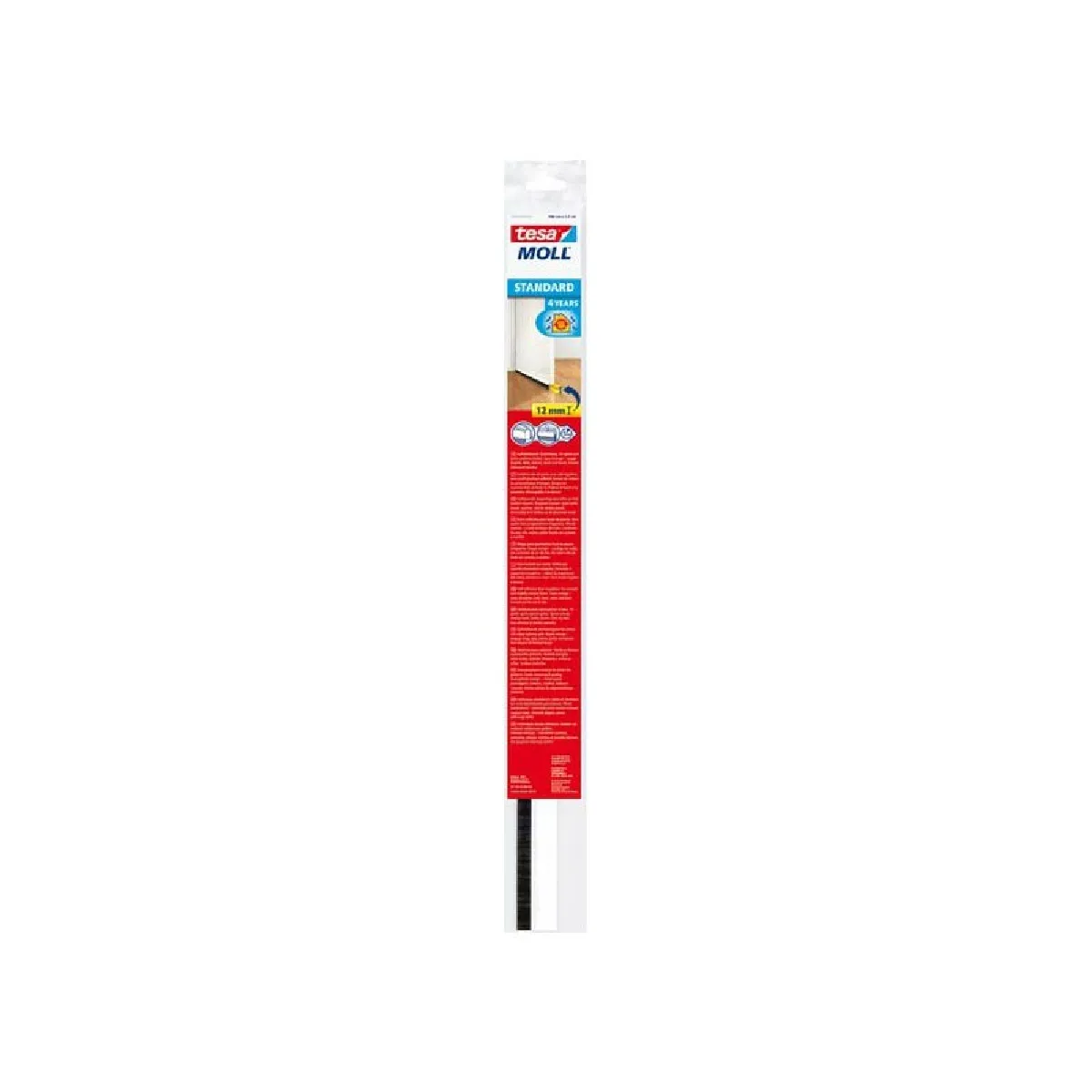 Tesa joint Isolation bas de porte - Calfeutrer Bas de porte sol lisse marron 1m x 37mm x 12mm (Par 5)