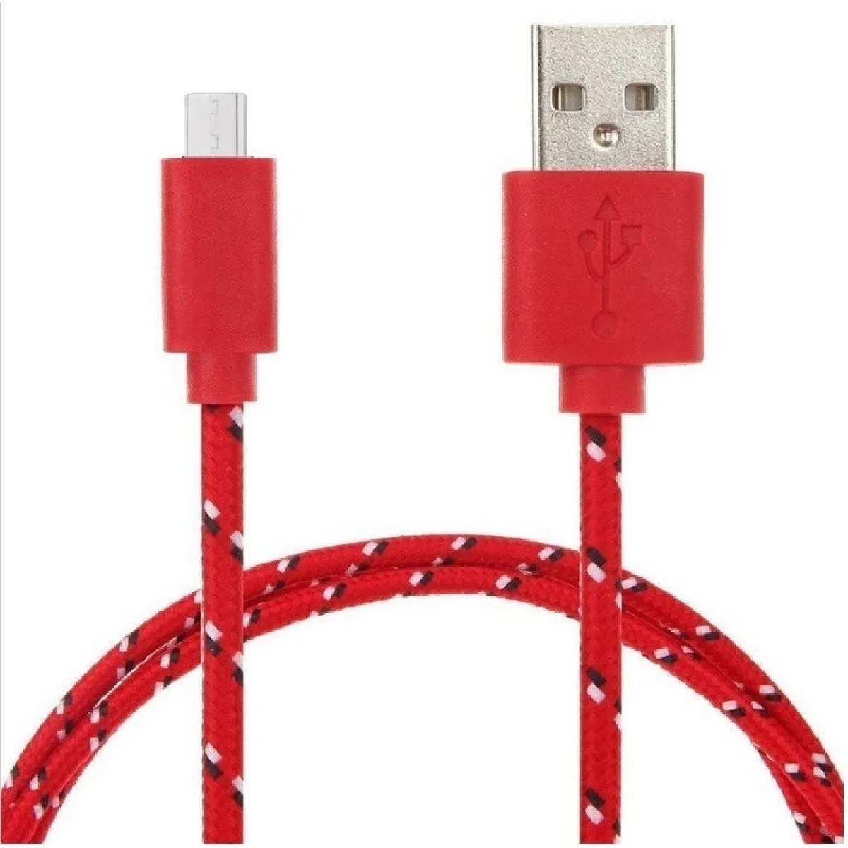 Cable Tresse Type C pour XIAOMI Mi Pad 4 3m Chargeur USB Reversible Connecteur Tissu Tisse Nylon (ROUGE)