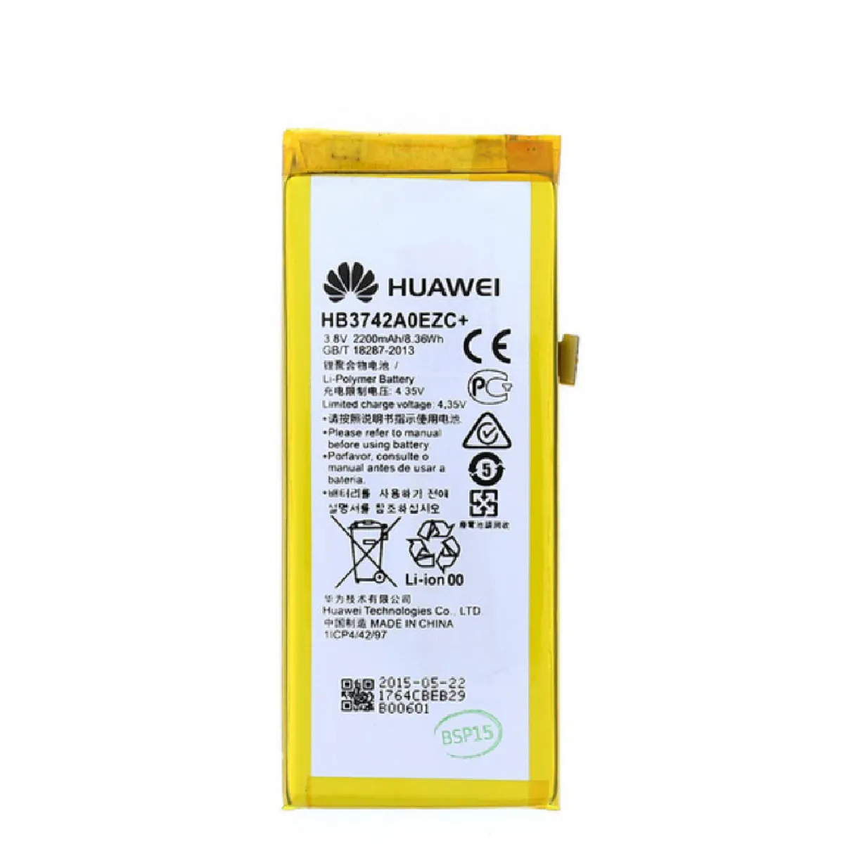 Batterie 3.8V 2200mAh 8.36Wh Pour Huawei Ascend P8 LITE