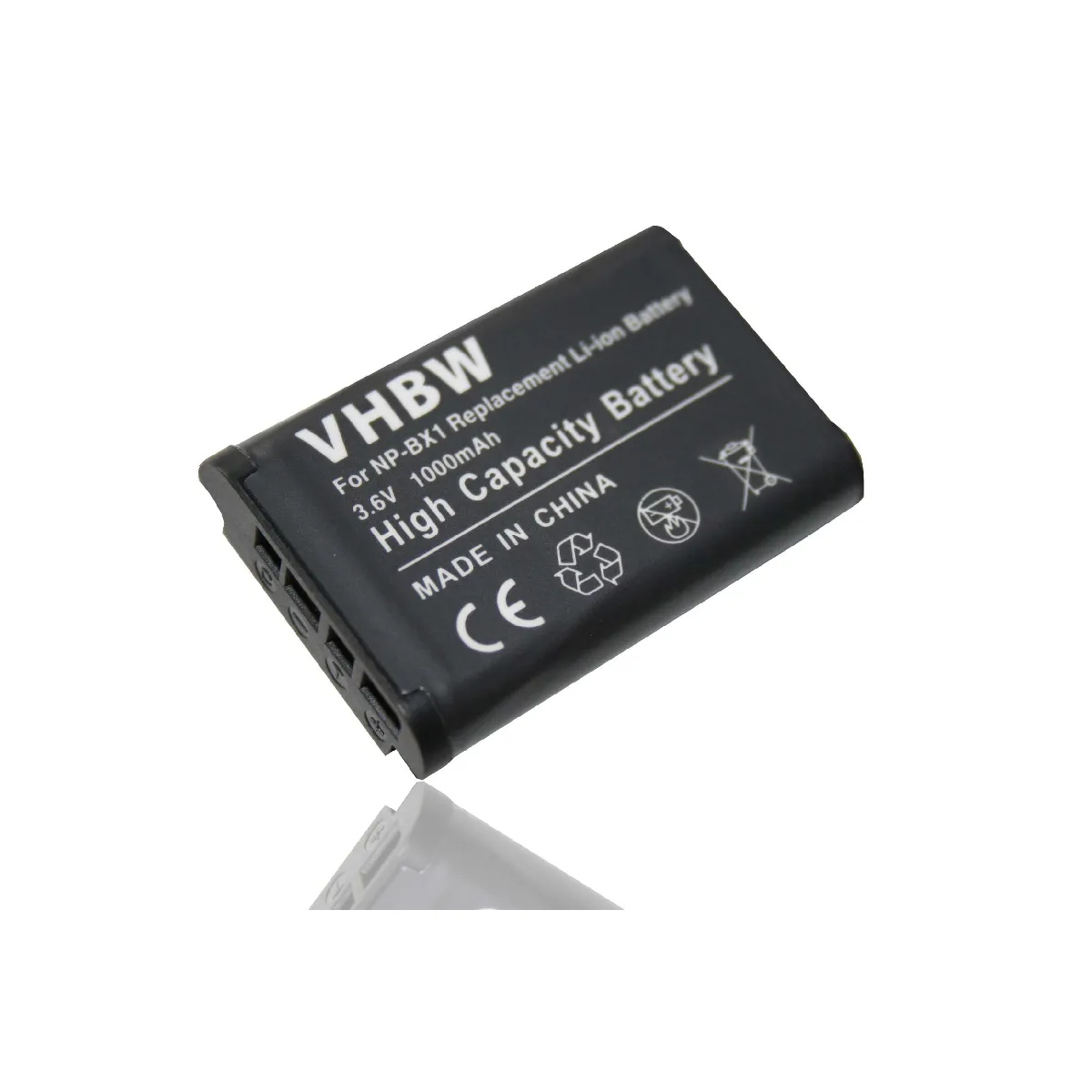 vhbw Batterie pour Sony Cybershot DSC-HX50 V, DSC-RX1, DSC-RX100, DSC-RX1R, DSC-RX100 II, DSC-HX300, DSC-WX300, DSC-HX400 V, HDR-AS15 Remplace NP-BX1.