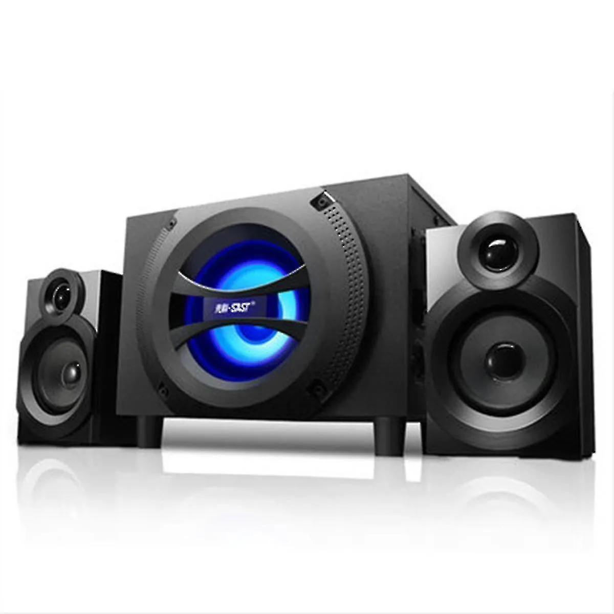 Speakers YYH Sast C2 2.1 Basse-haut de basse en bois avec des haut-parleurs coaxiaux de 2PC supportent Aux U Disk SD