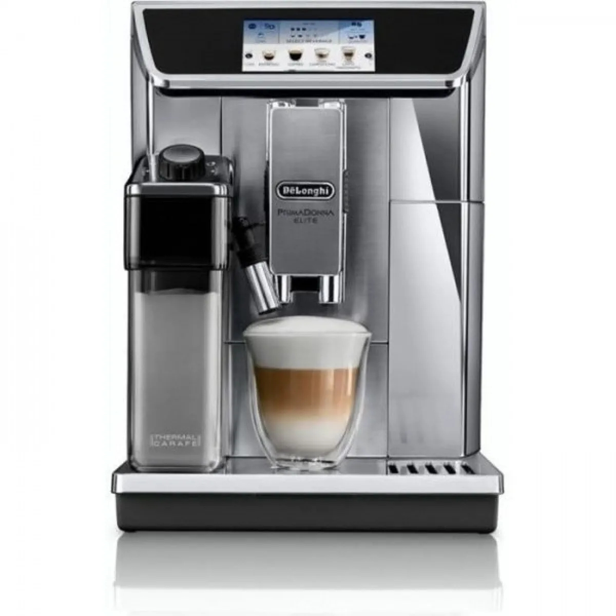 Machine a Cafe DELONGHI ECAM 650.75.MS - expresso automatique avec broyeur PrimaDonna Elite - Inox