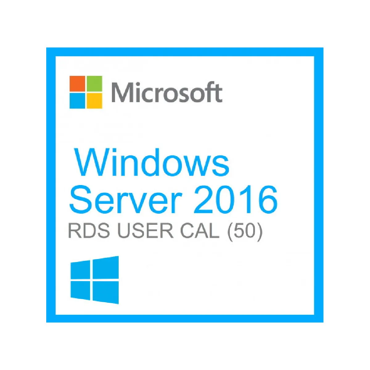 Microsoft Windows Server 2016 Remote Desktop Services (RDS) 50 user connections - Clé licence à télécharger - Livraison rapide 7/7j