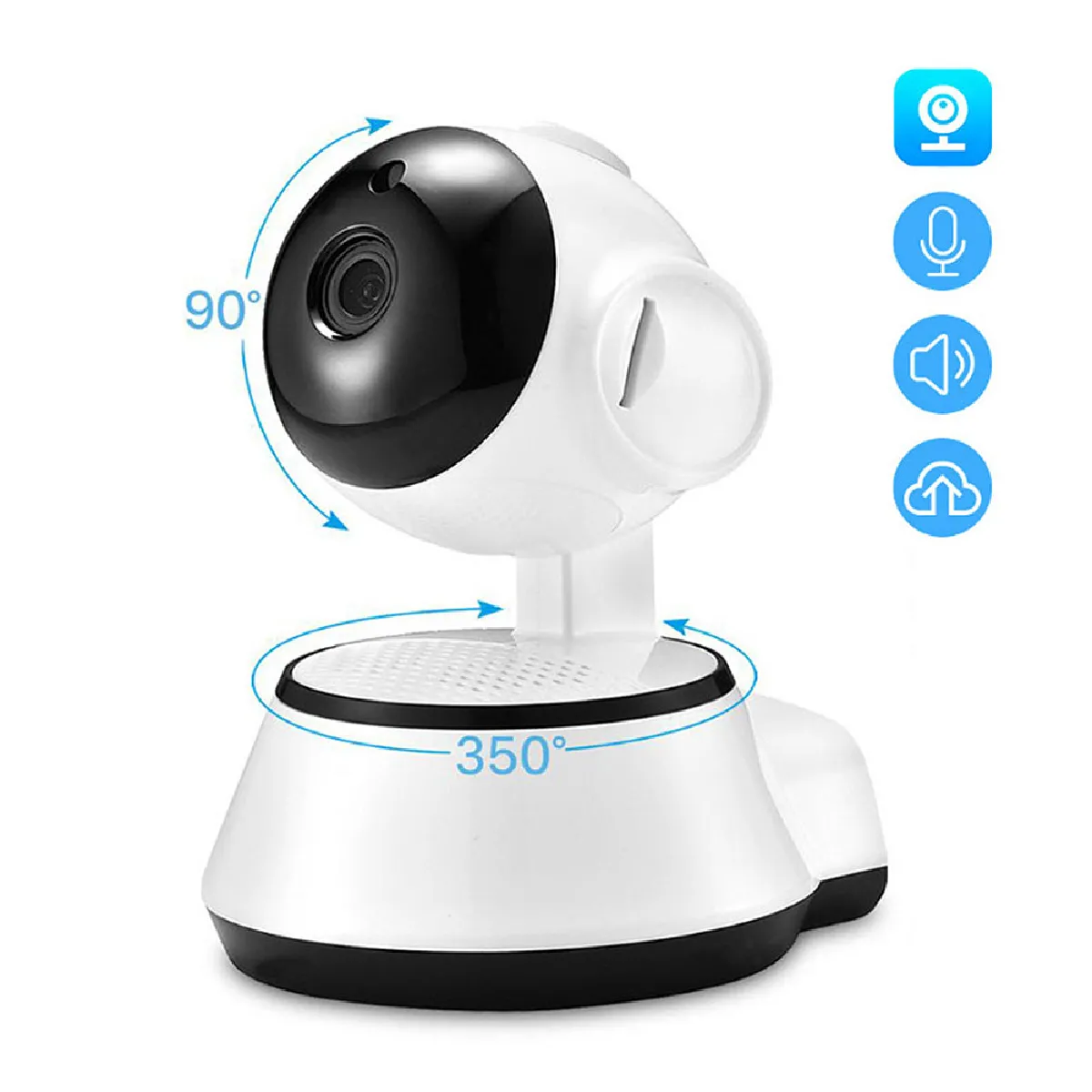 Caméras de surveillance HD 1080p Caméras de sécurité Surveillance Baby Line Surveillance Pet Cam Vision nocturne infrarouge Wireless CCTV Cameras