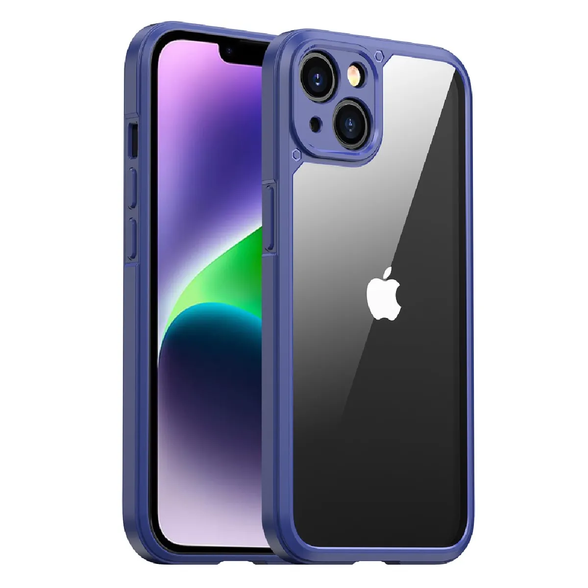 Coque en TPU IPAKY anti-rayures pour votre iPhone 14 - bleu foncé