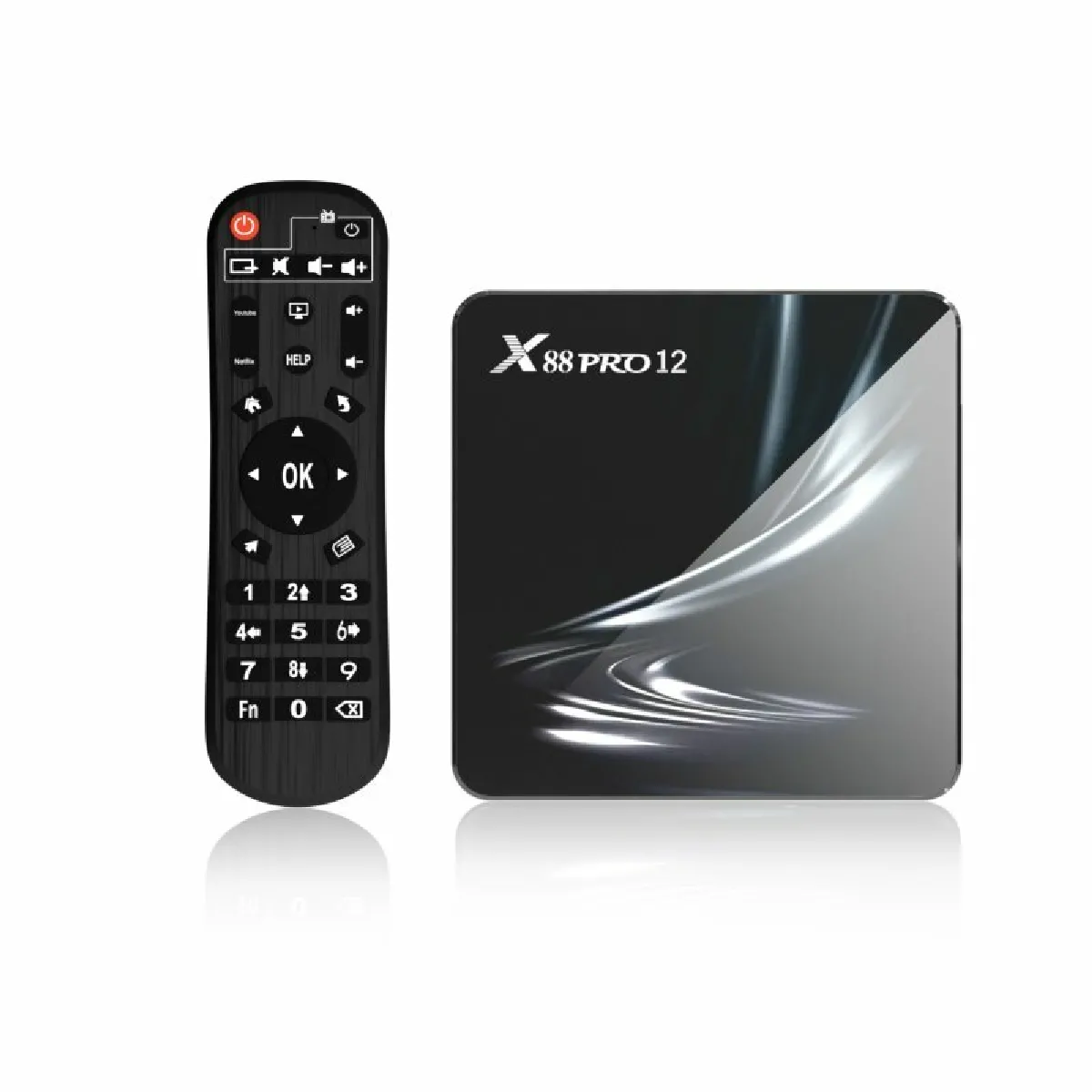 X88 Pro 12 Décodeur Rk3318 Android 12.0 Hd Double Bande Wifi6 Compatible Bluetooth Tv Box Prise Américaine 4 64 Go