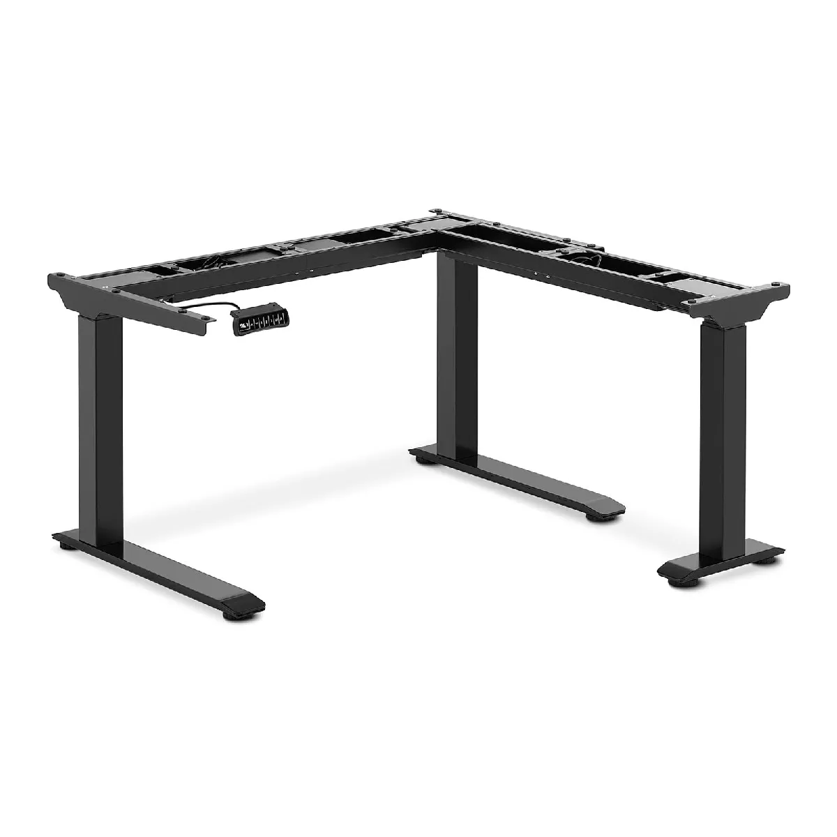 Bureau d'angle assis-debout (piètement) - hauteur : 60 - 125 cm - largeur : 110 - 190 cm (gauche) / 90 - 150 cm (droite) - angle : 90° - 150 kg 14_0005938