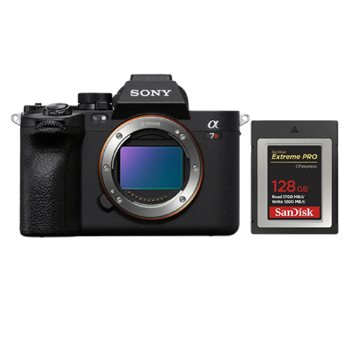 Appareil photo Sony A7R V+Carte SanDisk 128 Go Extreme Pro CF CFexpress Type B