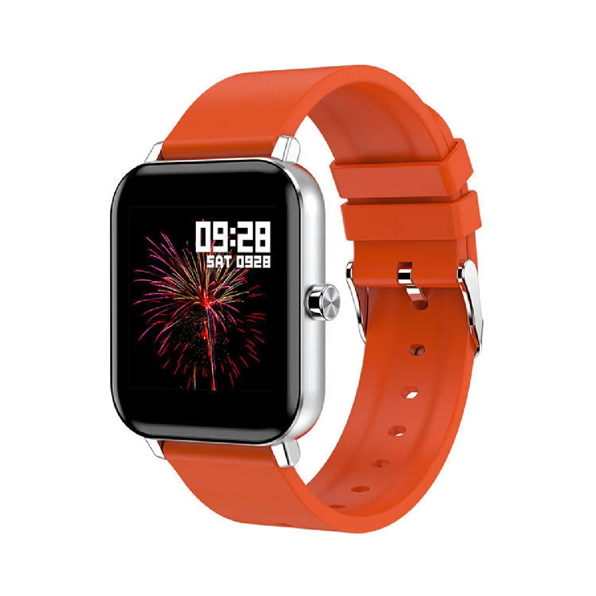 Montre Connectée pour Homme Femmes IP68 avec Tracker de Fitness1,3'' podomètre de Moniteur pour Andorid IOS-Orange