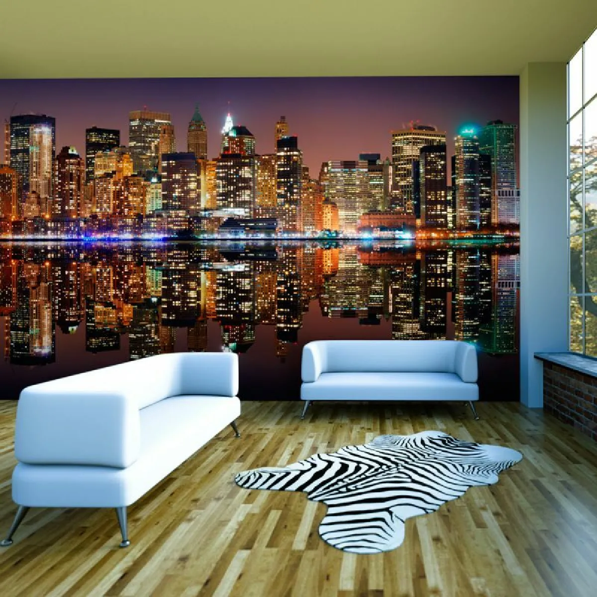 Papier Peint XXL Gold Reflections NYC 270x550cm