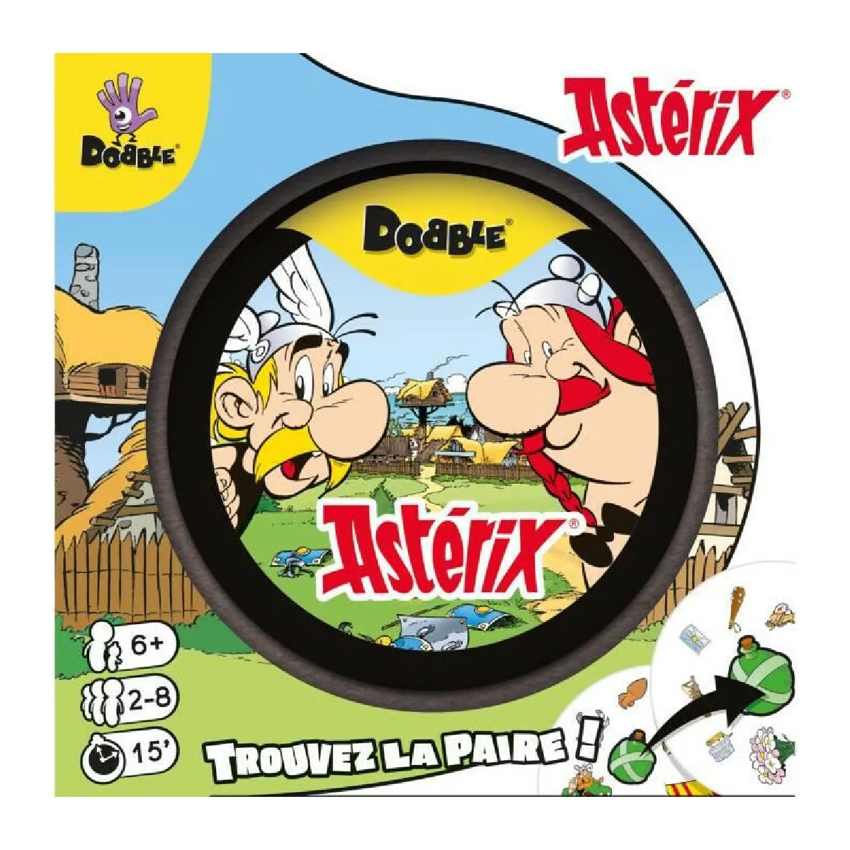 Dobble Asterix Zygomatic - Jeu de société - 5 variantes de jeu - 6 ans et plus