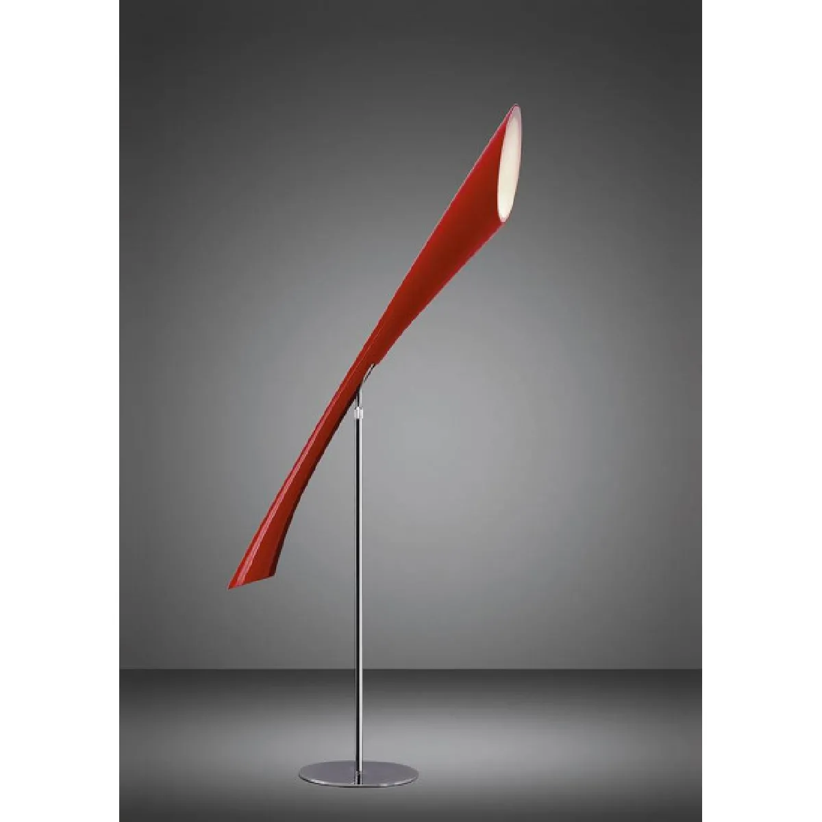 Lampadaire Pop 3 Ampoules E27, rouge brillant/arylique blanc/chrome poli