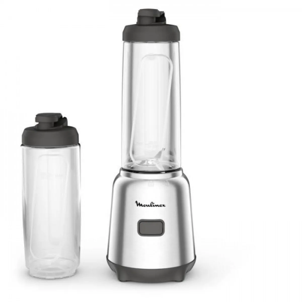 Blender MOULINEX LM15FD10 Mini 2 bouteilles a emporter en Tritan de qualité supérieure, Compact, Lames amovibles faciles a net