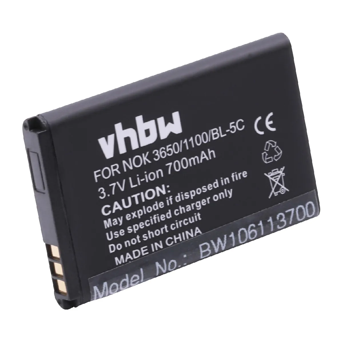 vhbw Li-Ion batterie 700mAh (3.7V) compatible avec Smartphone NGM Boris, Clio, Dandy, Joy, Maxx, Oscar, Oscar Flip, Oscar V2 remplace NGM BL-OS4.