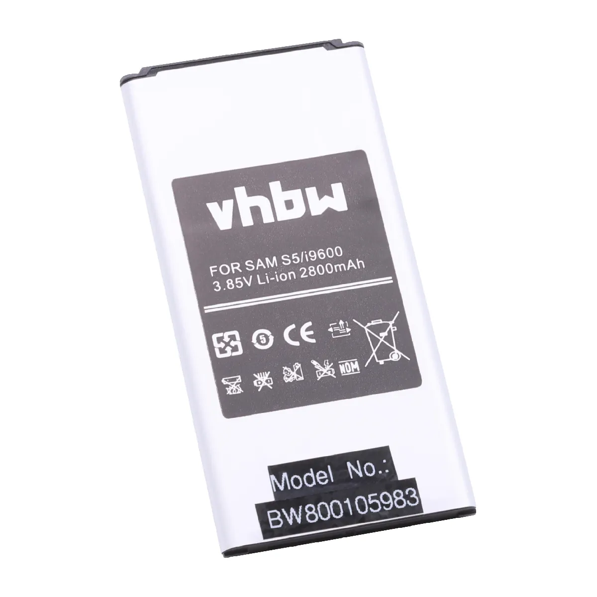 vhbw Batterie convient à Samsung SM-G870F, Galaxy S5 Active LTE-A, SM-G870F0, SM-G870W Smartphone remplace GH43-04165A, GH43-04199A (2800mAh, 3.85V)