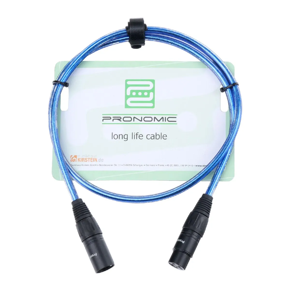 Pronomic Stage câble pour microphone XLR (1 m) ? bleu métallique