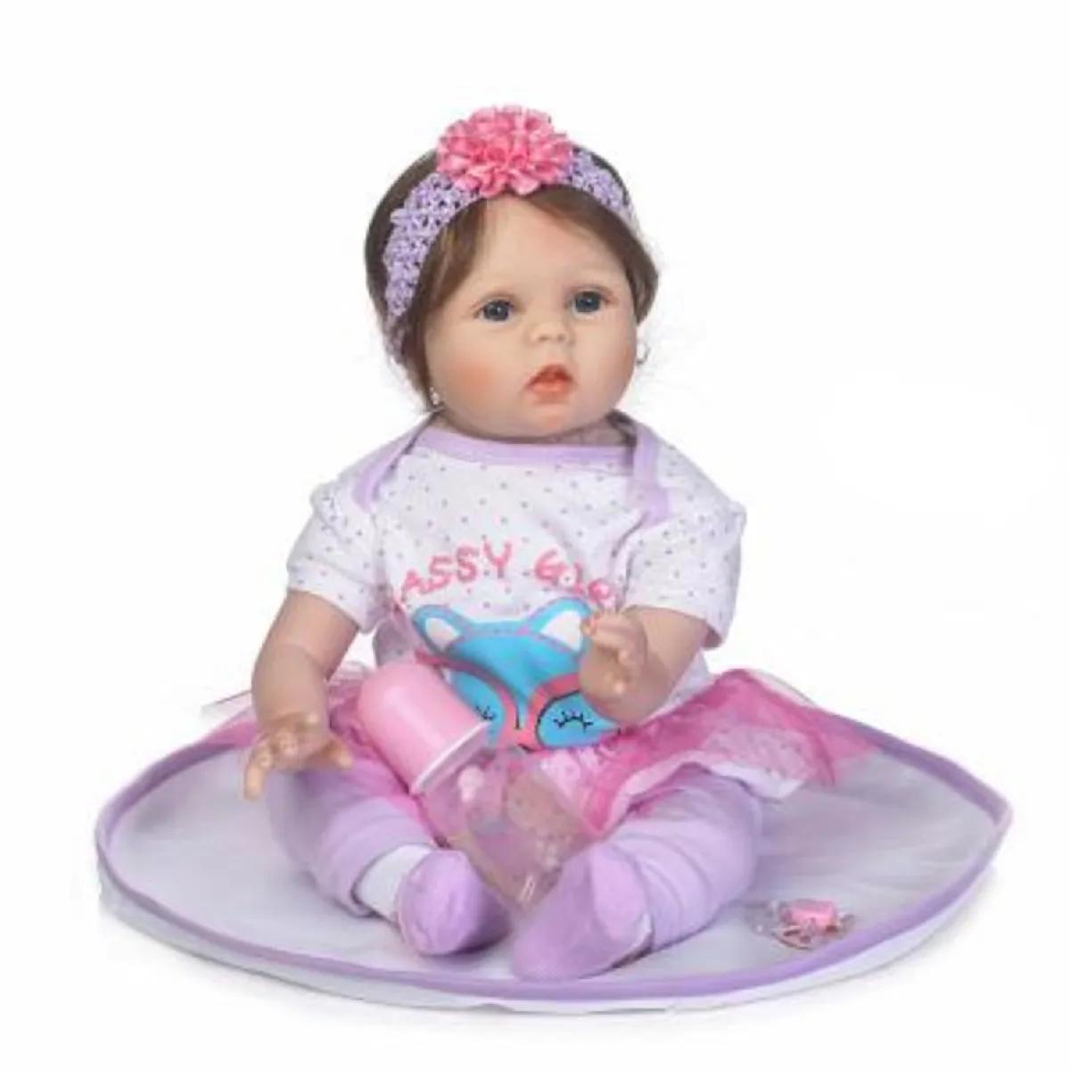 Poupée bébé régénérée quai silicone souple 22/55 cm réaliste poupée jeune fille mariée.