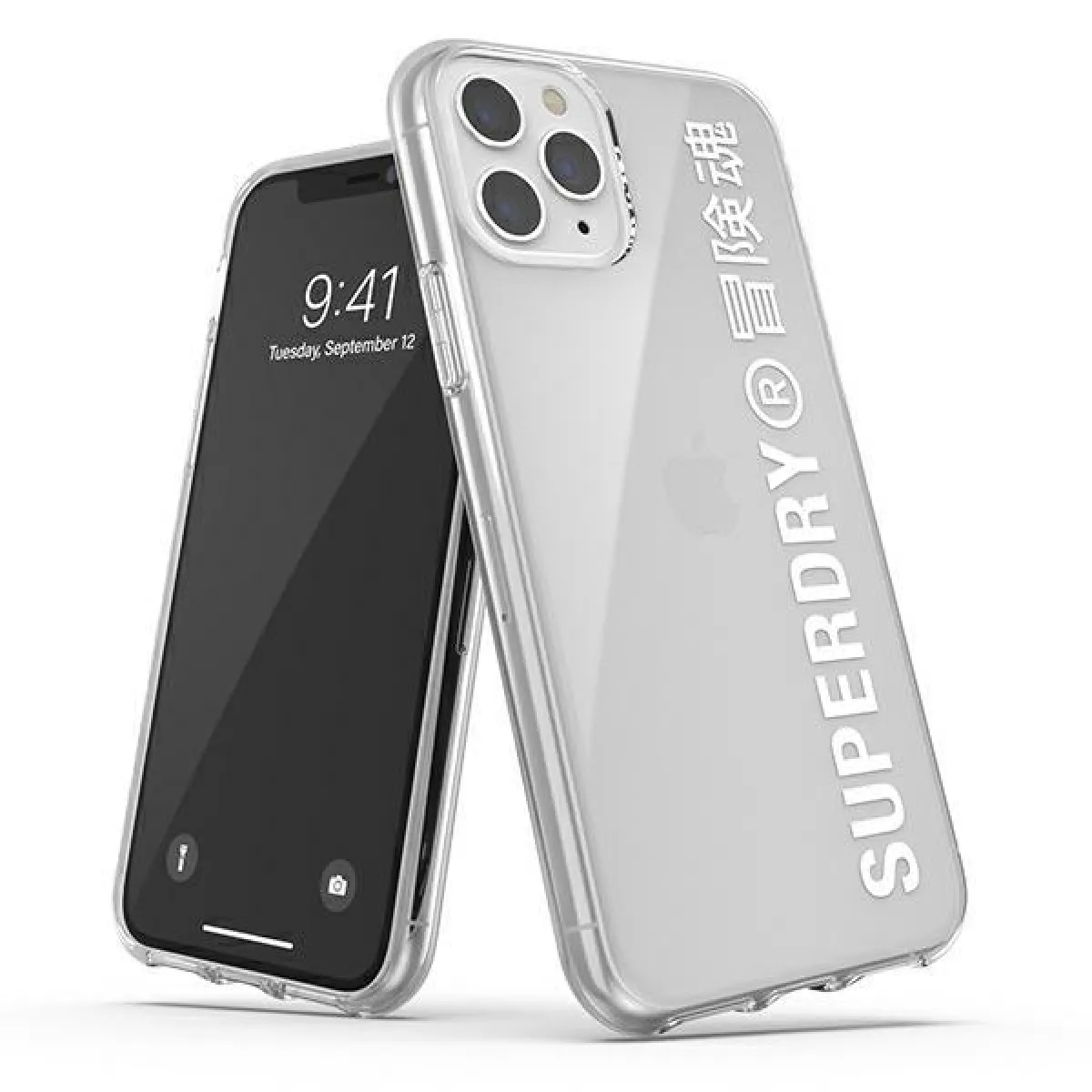 superdry snap iphone 11 pro max transparent coque blanc / blanc 41580