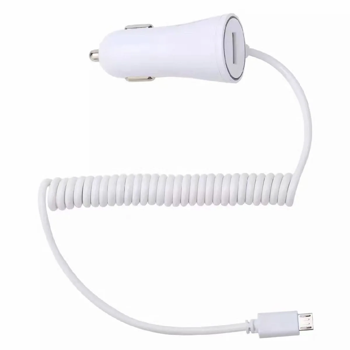 Cable Chargeur Allume Cigare Micro-USB pour AMAZON Fire HD 8 Smartphone Android Port USB Prise Voiture Universel (BLANC)