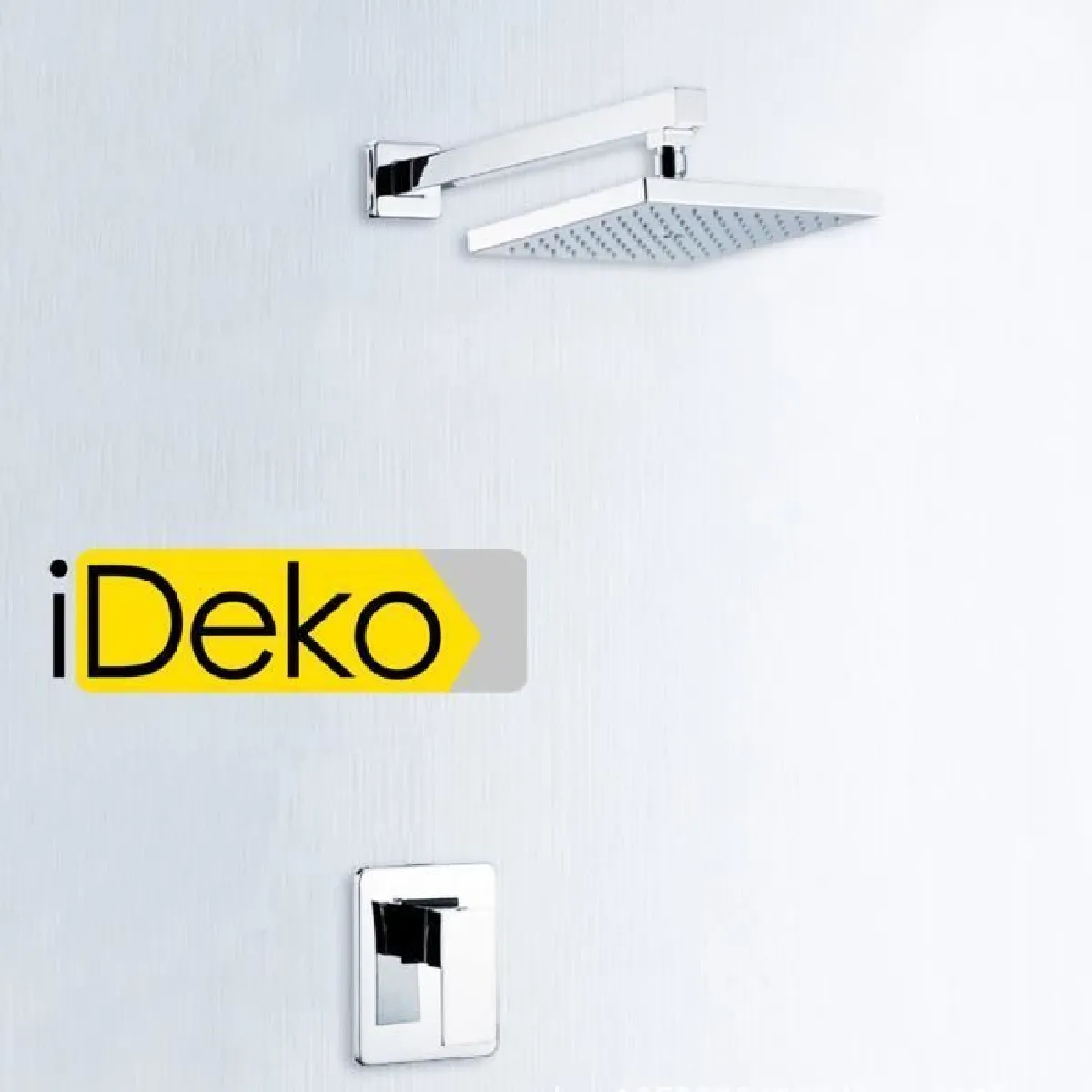 iDeko® Pommeau de douche douchette salle de bain baignoire au mur caché en Laiton Moderne chrome