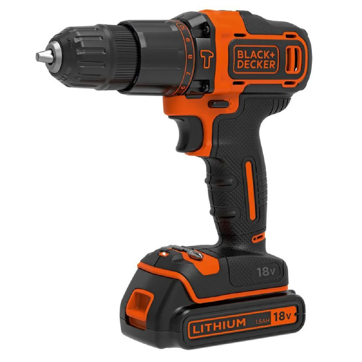 Black & Decker BDCHD18 Perceuse Visseuse à percussion 18V + batterie et chargeur