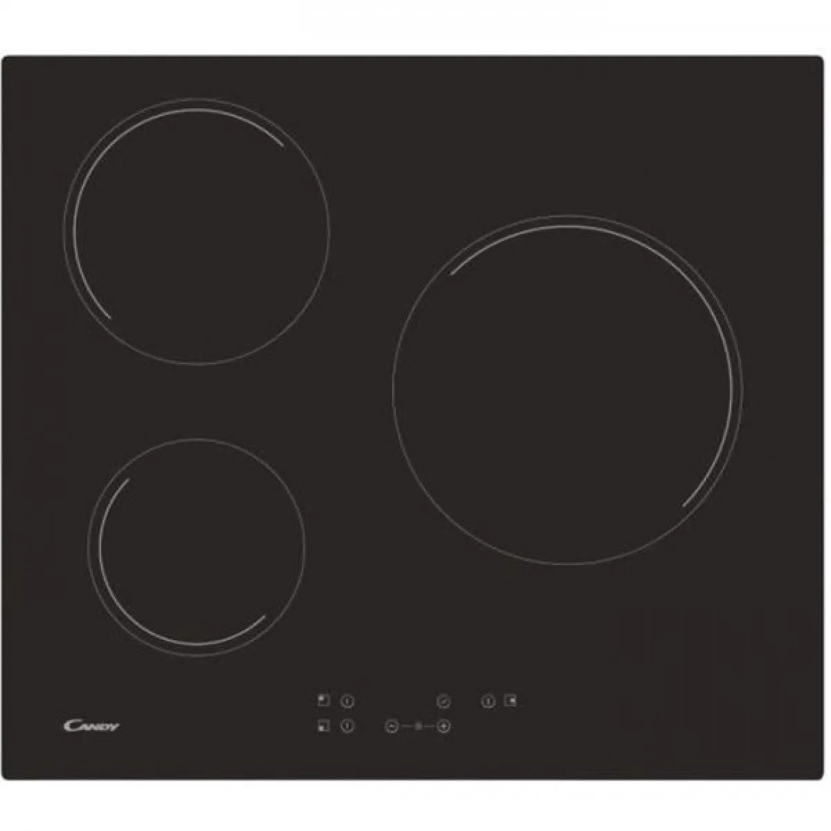 Plaque de Cuisson - Vitroceramique CANDY CH63CT - - 5500W - 3 foyers - Noir