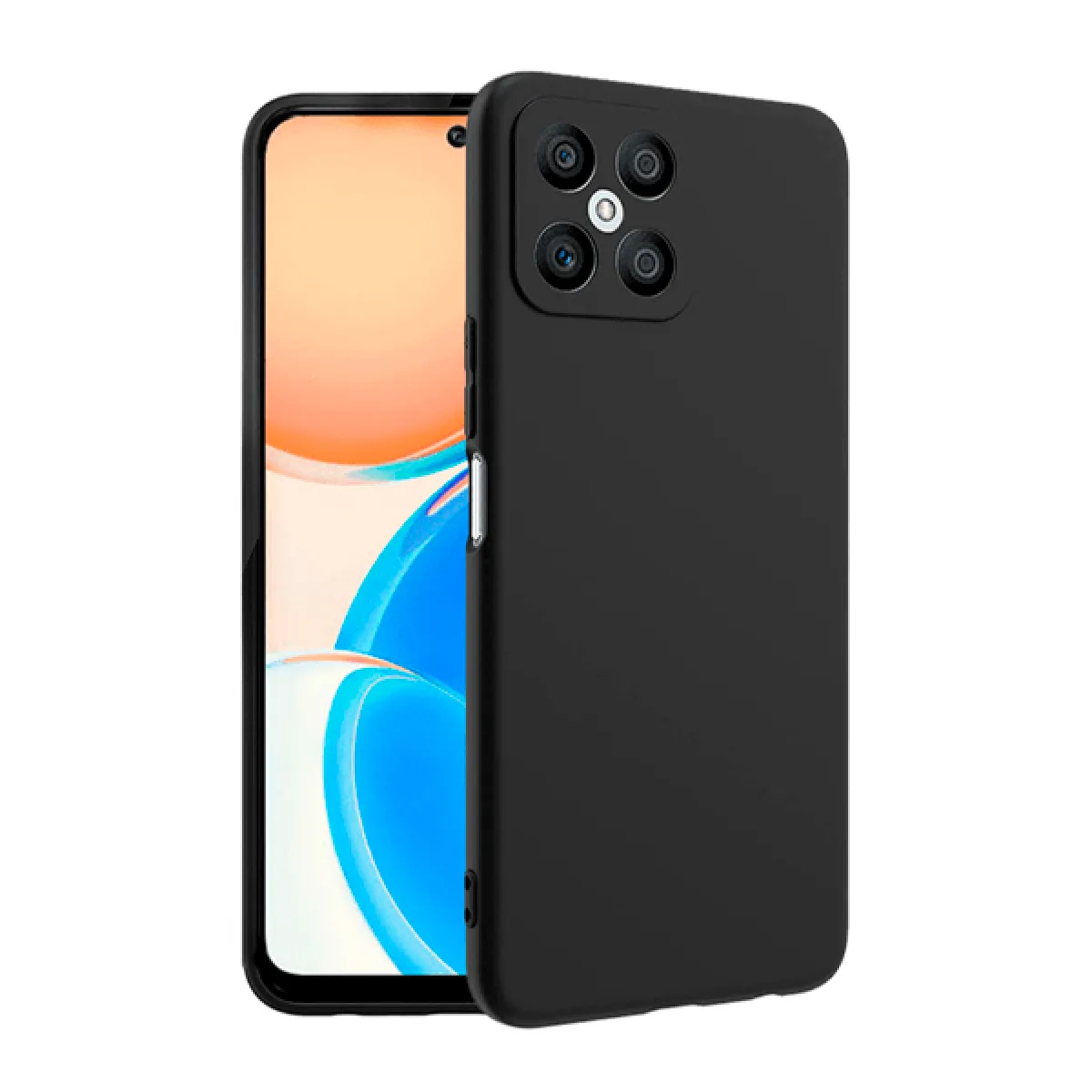 Coque Silicone Liquide pour Honor X6 - Noir